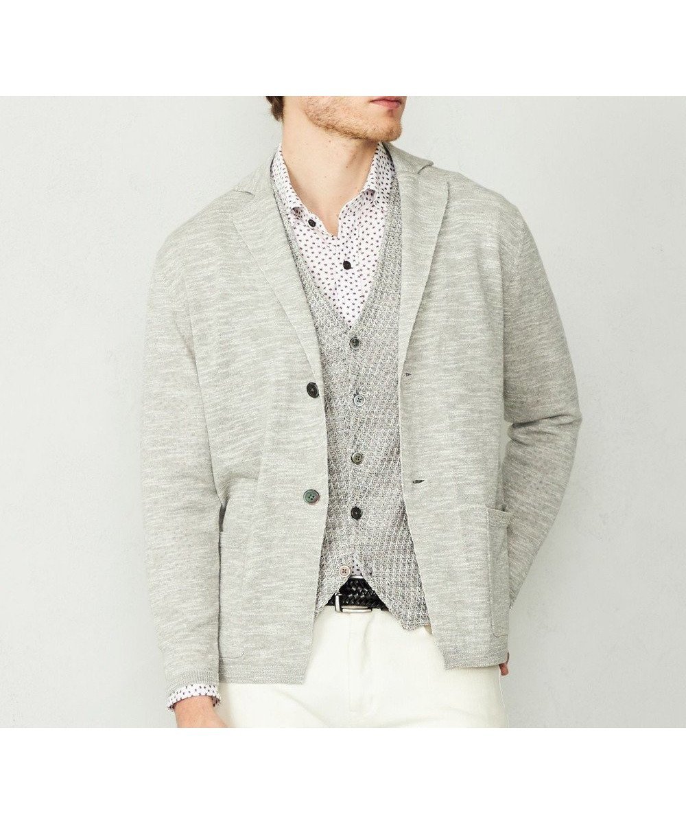 【ジョセフ アブード/JOSEPH ABBOUD / MEN】の【サスティナブル】スラブギマ カーディガン インテリア・キッズ・メンズ・レディースファッション・服の通販 founy(ファニー) ファッション Fashion メンズファッション Fashion for Men トップス・カットソー Cut & Sew Tops カーディガン / 羽織り Cardigans イタリア Italy 春 Spring カーディガン Cardigan, Knitwear 軽量 Lightweight, Ultra Light ジャケット Jacket, Outerwear S/S・春夏 SS, Spring/Summer, Warm Season おすすめ Recommended / Our Picks 夏 Summer ライトグレー系|ID: prp329100004793218 ipo3291000000034778848