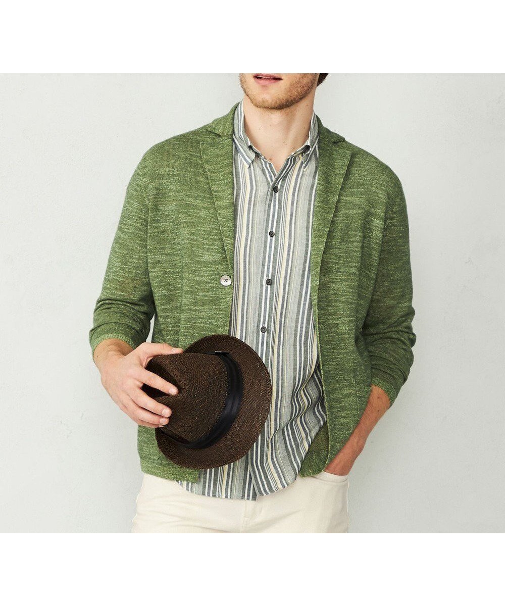 【ジョセフ アブード/JOSEPH ABBOUD / MEN】の【サスティナブル】スラブギマ カーディガン インテリア・キッズ・メンズ・レディースファッション・服の通販 founy(ファニー) ファッション Fashion メンズファッション Fashion for Men トップス・カットソー Cut & Sew Tops カーディガン / 羽織り Cardigans イタリア Italy 春 Spring カーディガン Cardigan, Knitwear 軽量 Lightweight, Ultra Light ジャケット Jacket, Outerwear S/S・春夏 SS, Spring/Summer, Warm Season おすすめ Recommended / Our Picks 夏 Summer 黄緑系|ID: prp329100004793218 ipo3291000000034778849