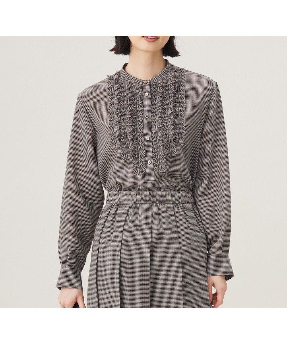 【自由区/JIYU-KU】の【セットアップ対応・洗える】ハイツイストビエラフロントフリル ブラウス 人気、トレンドファッション・服の通販 founy(ファニー) ファッション Fashion レディースファッション Fashion for Women トップス・カットソー Cut & Sew Tops シャツ・ブラウス・オフィスカジュアル Elegant Blouses & Button-Ups セットアップ Matching Sets レディーストップス・ブラウス Tops & Blouses / Assorted Women's Tops カーディガン Cardigan, Knitwear ジャケット Jacket, Outerwear ストレッチ Stretch, Stretchy Fabric ストレート Straight, Straight Cut セットアップ Set-Up, Coordinated Outfit フリル Frill, Ruffle フロント Front, Front Design ボトム Bottoms, Lower Wear 洗える Machine Washable A/W・秋冬 Autumn/Winter other-1|ID: prp329100004793231 ipo3291000000034778899