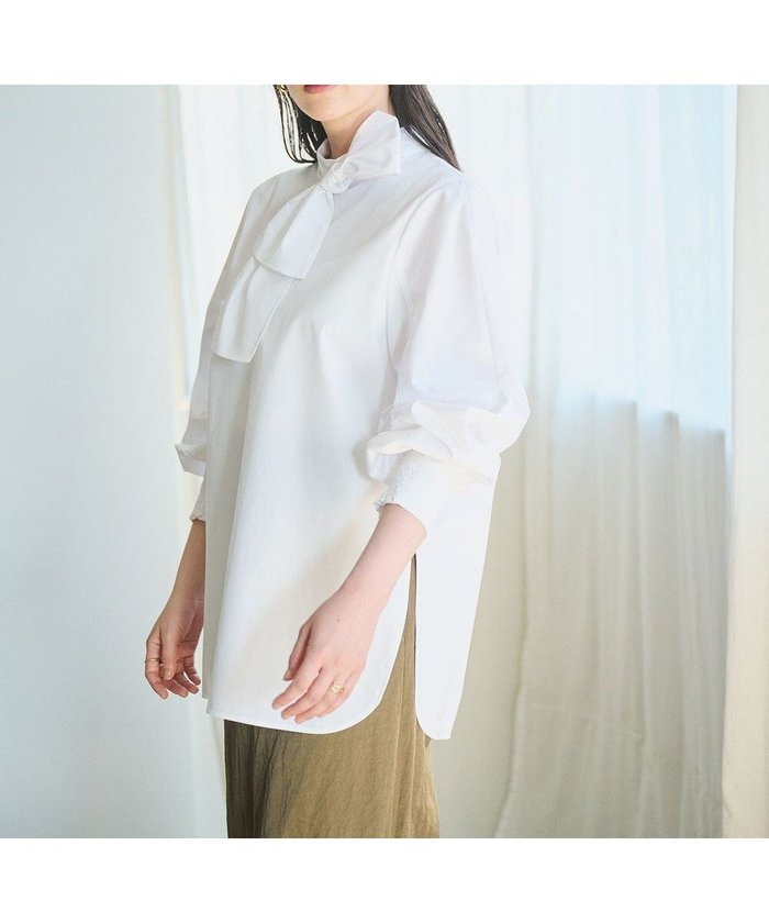 【ハッシュニュアンス/#Newans】の【アイロンいらず】リボンタイブラウス インテリア・キッズ・メンズ・レディースファッション・服の通販 founy(ファニー) https://founy.com/ ファッション Fashion レディースファッション Fashion for Women トップス・カットソー Cut & Sew Tops シャツ・ブラウス・オフィスカジュアル Elegant Blouses & Button-Ups トレンド Trend, Trending Now リボン Ribbon, Bow 人気 Popular, Best Seller 夏 Summer S/S・春夏 SS, Spring/Summer, Warm Season 洗える Machine Washable A/W・秋冬 Autumn/Winter 羽織 Haori, Light Jacket |ID: prp329100004793232 ipo3291000000034778910