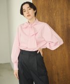 【ハッシュニュアンス/#Newans】の【アイロンいらず】リボンタイブラウス ピンク|ID: prp329100004793232 ipo3291000000034778912