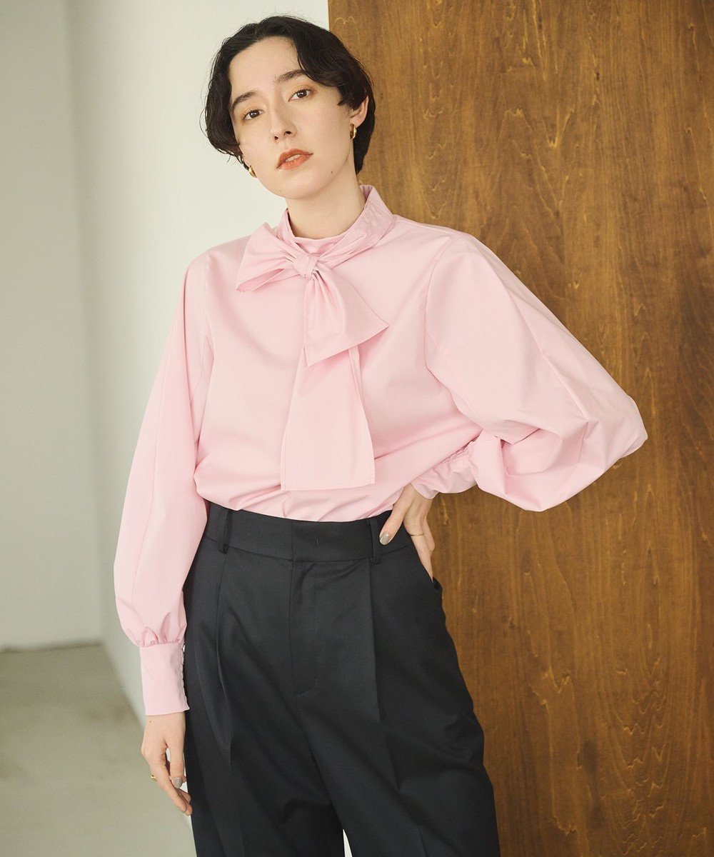 【ハッシュニュアンス/#Newans】の【アイロンいらず】リボンタイブラウス インテリア・キッズ・メンズ・レディースファッション・服の通販 founy(ファニー) ファッション Fashion レディースファッション Fashion for Women トップス・カットソー Cut & Sew Tops シャツ・ブラウス・オフィスカジュアル Elegant Blouses & Button-Ups トレンド Trend, Trending Now リボン Ribbon, Bow 人気 Popular, Best Seller 夏 Summer S/S・春夏 SS, Spring/Summer, Warm Season 洗える Machine Washable A/W・秋冬 Autumn/Winter 羽織 Haori, Light Jacket ピンク|ID: prp329100004793232 ipo3291000000034778912