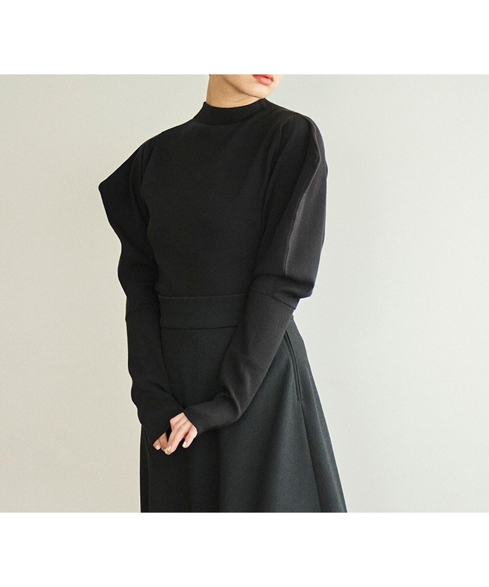 【ハッシュニュアンス/#Newans】の【洗える】スクエアショルダーポイントニット インテリア・キッズ・メンズ・レディースファッション・服の通販 founy(ファニー) ファッション Fashion レディースファッション Fashion for Women トップス・カットソー Cut & Sew Tops ニット Knit Tops & Sweaters スクエア Square, Square Shape セーター Sweater, Knitwear ハイネック High Neck, Mock Neck バランス Balance, Style Balance ワンポイント One Point, Statement Accent 洗える Machine Washable A/W・秋冬 Autumn/Winter 軽量 Lightweight, Ultra Light ブラック|ID: prp329100004793233 ipo3291000000034778916