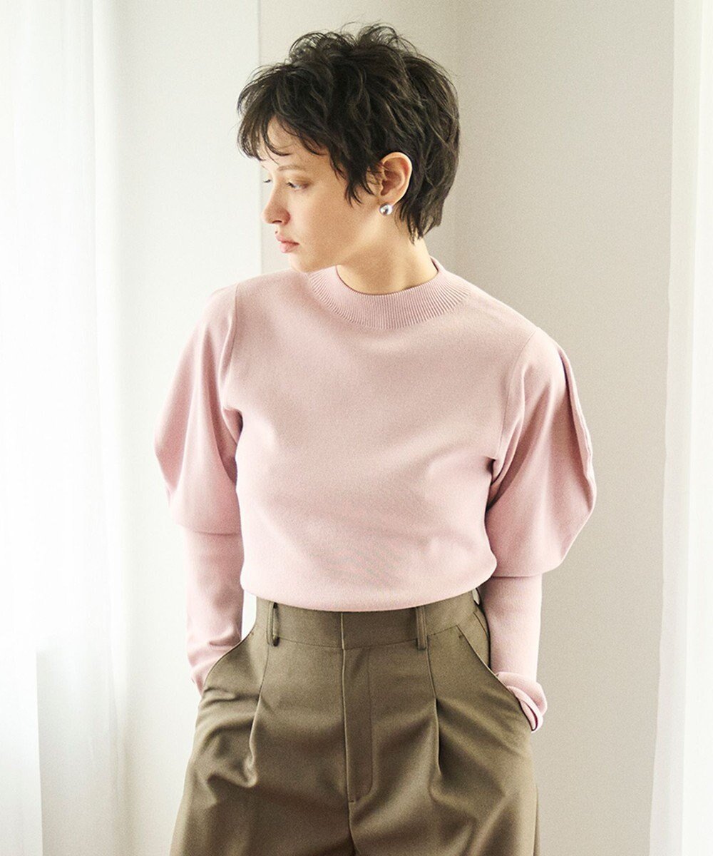 【ハッシュニュアンス/#Newans】の【洗える】スクエアショルダーポイントニット インテリア・キッズ・メンズ・レディースファッション・服の通販 founy(ファニー) ファッション Fashion レディースファッション Fashion for Women トップス・カットソー Cut & Sew Tops ニット Knit Tops & Sweaters スクエア Square, Square Shape セーター Sweater, Knitwear ハイネック High Neck, Mock Neck バランス Balance, Style Balance ワンポイント One Point, Statement Accent 洗える Machine Washable A/W・秋冬 Autumn/Winter 軽量 Lightweight, Ultra Light ピンク|ID: prp329100004793233 ipo3291000000034778917