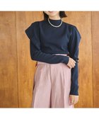 【ハッシュニュアンス/#Newans】の【洗える】スクエアショルダーポイントニット ネイビー|ID: prp329100004793233 ipo3291000000034778918