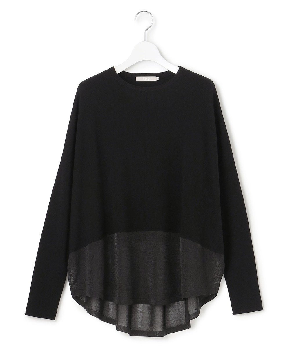 【アイシービー/iCB】の【先行予約】 ヴィスコースワイド シアーコンビプルオーバー インテリア・キッズ・メンズ・レディースファッション・服の通販 founy(ファニー) ファッション Fashion レディースファッション Fashion for Women トップス・カットソー Cut & Sew Tops ニット Knit Tops & Sweaters カジュアルプルオーバー・ニットトップス Pullovers & Knit Tops / Casual Pullovers インナー Innerwear 春 Spring シアー Sheer, See-Through シンプル Simple, Minimal ジャケット Jacket, Outerwear ストレッチ Stretch, Stretchy Fabric セーター Sweater, Knitwear フォルム Silhouette, Form S/S・春夏 SS, Spring/Summer, Warm Season 夏 Summer 2026年 2026 ブラック|ID: prp329100004793243 ipo3291000000034778968
