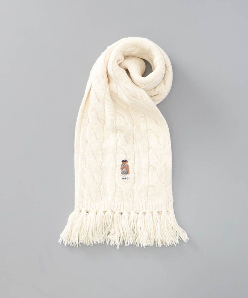 【アウロラ/AURORA】の【 POLO RALPH LAUREN(ポロ ラルフ ローレン) 】Polo ベア ケーブルニット ウールブレンド マフラー インテリア・キッズ・メンズ・レディースファッション・服の通販 founy(ファニー) 　ファッション　Fashion　レディースファッション　Fashion for Women　トップス・カットソー　Cut & Sew Tops　ニット　Knit Tops & Sweaters　マフラー・スヌード / 冬小物の定番　Scarves & Mufflers　アイビー　Ivy Pattern　アメリカン　American Style　スヌード　Snood, Infinity Scarf　マフラー　Scarf, Muffler　ミックス　Mix, Mixed Style　モダン　Modern, Contemporary　エレガント 上品　Elegant　A/W・秋冬　Autumn/Winter　クリーム|ID: prp329100004793245 ipo3291000000035586161