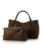 【アンビリオン/UNBILLION】のカシュカシュ cachechche / 通しハンドルシュリンク横長トート チョコ|ID: prp329100004793257 ipo3291000000034779018