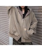 【ウィゴー/WEGO】のワーカーズキルトフードブルゾン ベージュ|ID: prp329100004793261 ipo3291000000035715408