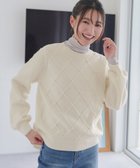 【ティアクラッセ/Tiaclasse】のダイヤ柄パール付きニットプルオーバー オフホワイト|ID: prp329100004793265 ipo3291000000034779062