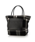 【アンビリオン/UNBILLION】のVERYコラボ カシュカシュ cachecache / ウールリバーシブルチェックトートバッグ ブラック|ID: prp329100004793270 ipo3291000000034779082