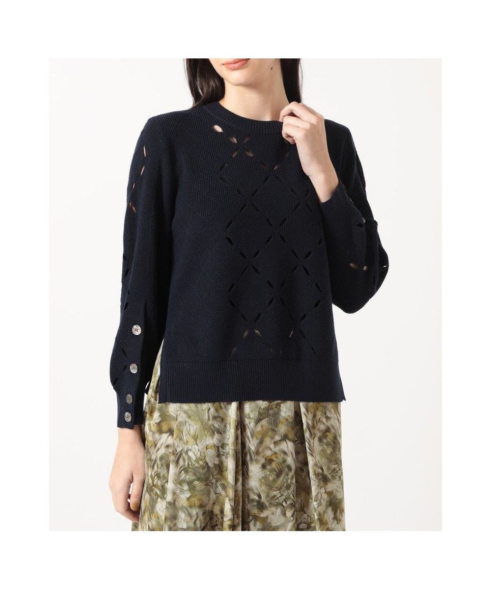 【ダックス/DAKS】のダイヤ柄シアーニット プルオーバー インテリア・キッズ・メンズ・レディースファッション・服の通販 founy(ファニー) ファッション Fashion レディースファッション Fashion for Women トップス・カットソー Cut & Sew Tops ニット Knit Tops & Sweaters カジュアルプルオーバー・ニットトップス Pullovers & Knit Tops / Casual Pullovers インナー Innerwear セーター Sweater, Knitwear 夏 Summer S/S・春夏 SS, Spring/Summer, Warm Season A/W・秋冬 Autumn/Winter ネイビー|ID: prp329100004793272 ipo3291000000034779094