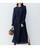 【23区/NIJYUSANKU】のポリエステルウール シャツワンピース ネイビー系|ID: prp329100004793278 ipo3291000000034779122