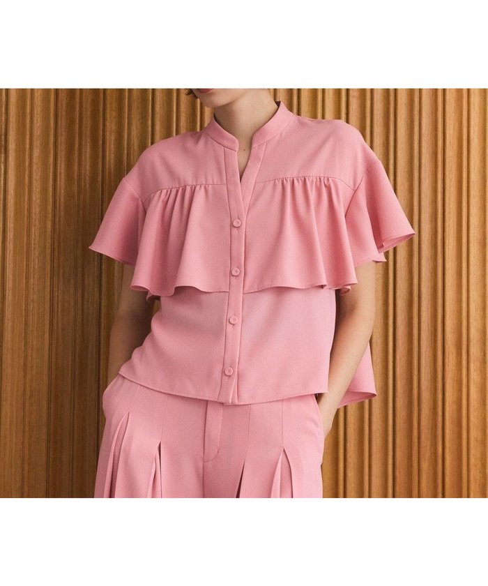 【グレース コンチネンタル/GRACE CONTINENTAL】のラッフルレイヤードブラウス インテリア・キッズ・メンズ・レディースファッション・服の通販 founy(ファニー) https://founy.com/ ファッション Fashion レディースファッション Fashion for Women トップス・カットソー Cut & Sew Tops シャツ・ブラウス・オフィスカジュアル Elegant Blouses & Button-Ups 春 Spring ギャザー Gathered, Ruffled クロップド Cropped, Short Length サテン Satin, Glossy Fabric ジャケット Jacket, Outerwear なめらか Smooth, Silky Texture バランス Balance, Style Balance ボレロ Bolero, Short Cardigan ワイド Wide, Wide Fit S/S・春夏 SS, Spring/Summer, Warm Season おすすめ Recommended / Our Picks 夏 Summer |ID: prp329100004793286 ipo3291000000034779159