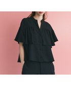 【グレース コンチネンタル/GRACE CONTINENTAL】のラッフルレイヤードブラウス ブラック|ID: prp329100004793286 ipo3291000000034779161