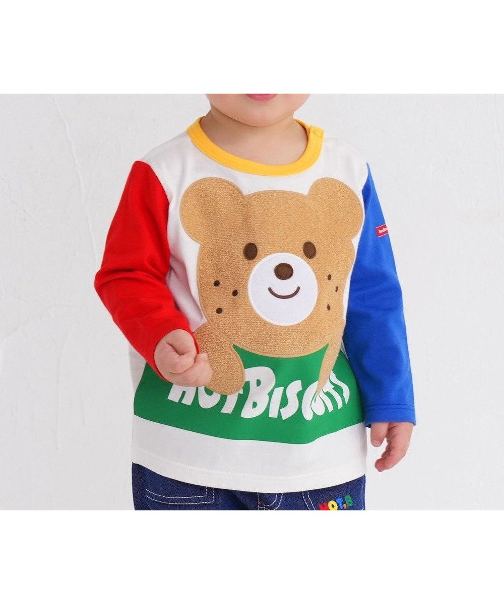 【ミキハウスホットビスケッツ/MIKI HOUSE HOT BISCUITS / KIDS】の【80-120cm】 ロゴ×キャラクター 長袖Tシャツ 人気、トレンドファッション・服の通販 founy(ファニー) ファッション Fashion キッズファッション Fashion for Kids トップス・カットソー Cut & Sew Tops おすすめ Recommended / Our Picks カットソー Cut and Sewn Top キャラクター Character, Licensed Characters 夏 Summer S/S・春夏 SS, Spring/Summer, Warm Season A/W・秋冬 Autumn/Winter 長袖 Long Sleeve, Full Sleeve other-1|ID: prp329100004794680 ipo3291000000034788400