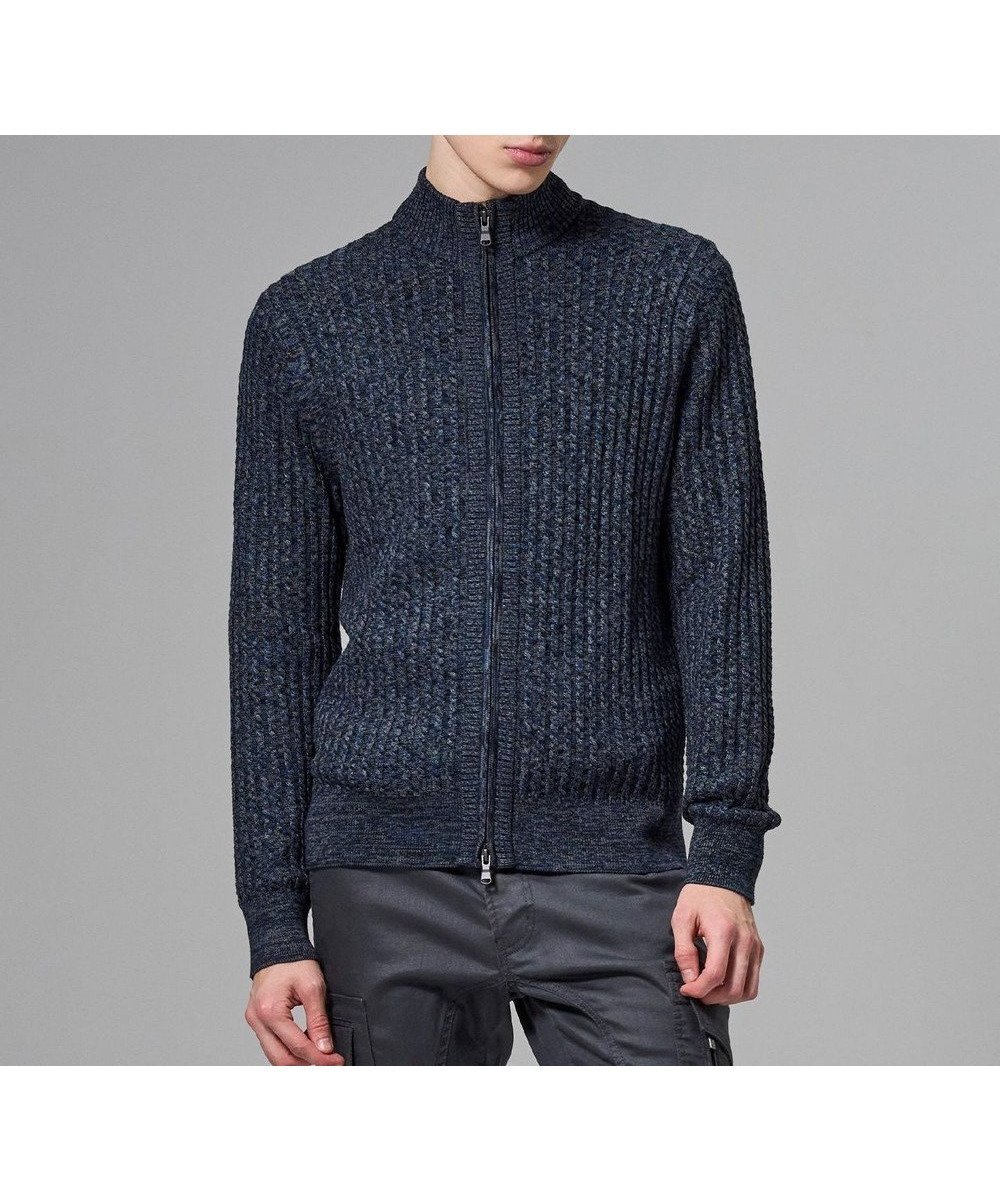 【ジョゼフ オム/JOSEPH HOMME / MEN】の【新柄】シルクバルキー ハイネックジップアップニット インテリア・キッズ・メンズ・レディースファッション・服の通販 founy(ファニー) ファッション Fashion メンズファッション Fashion for Men トップス・カットソー Cut & Sew Tops ニット・セーター / 定番トップス Knit Tops & Sweaters アクリル Acrylic Material シルク Silk, 100% Silk シンプル Simple, Minimal セーター Sweater, Knitwear フィット Fit, Slim Fit メランジ Melange, Mixed Yarn レギュラー Regular, Standard Fit エレガント 上品 Elegant 夏 Summer S/S・春夏 SS, Spring/Summer, Warm Season A/W・秋冬 Autumn/Winter ネイビー系|ID: prp329100004794694 ipo3291000000034788444