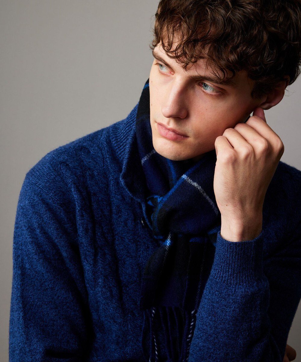【ジョセフ アブード/JOSEPH ABBOUD / MEN】の【John Scott・スコットランド製・英国王室御用達】ラムウール マフラー インテリア・キッズ・メンズ・レディースファッション・服の通販 founy(ファニー) 　ファッション　Fashion　メンズファッション　Fashion for Men　おすすめ　Recommended / Our Picks　スヌード　Snood, Infinity Scarf　マフラー　Scarf, Muffler　A/W・秋冬　Autumn/Winter　ネイビー系4|ID: prp329100004796159 ipo3291000000034796764