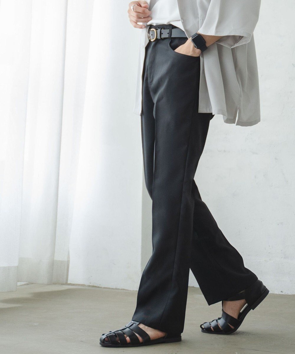 【ウィゴー/WEGO / MEN】のセミフレアスラックス インテリア・キッズ・メンズ・レディースファッション・服の通販 founy(ファニー) ファッション Fashion メンズファッション Fashion for Men ボトムス Bottoms 春 Spring 秋 Autumn シンプル Simple, Minimal ストレッチ Stretch, Stretchy Fabric スマホ Smartphone, Mobile Device スラックス Slacks, Dress Pants センター Center, Center Line トレンド Trend, Trending Now ドローコード Drawcord, Drawstring Cord 人気 Popular, Best Seller フレア Flare, Flared ブルゾン Blouson, Bomber Jacket ポケット Pocket, Pocket Detail 無地 Plain, Solid Color ルーズ Loose, Oversized 冬 Winter / This Winter A/W・秋冬 Autumn/Winter おすすめ Recommended / Our Picks ブラック|ID: prp329100004796162 ipo3291000000034796776