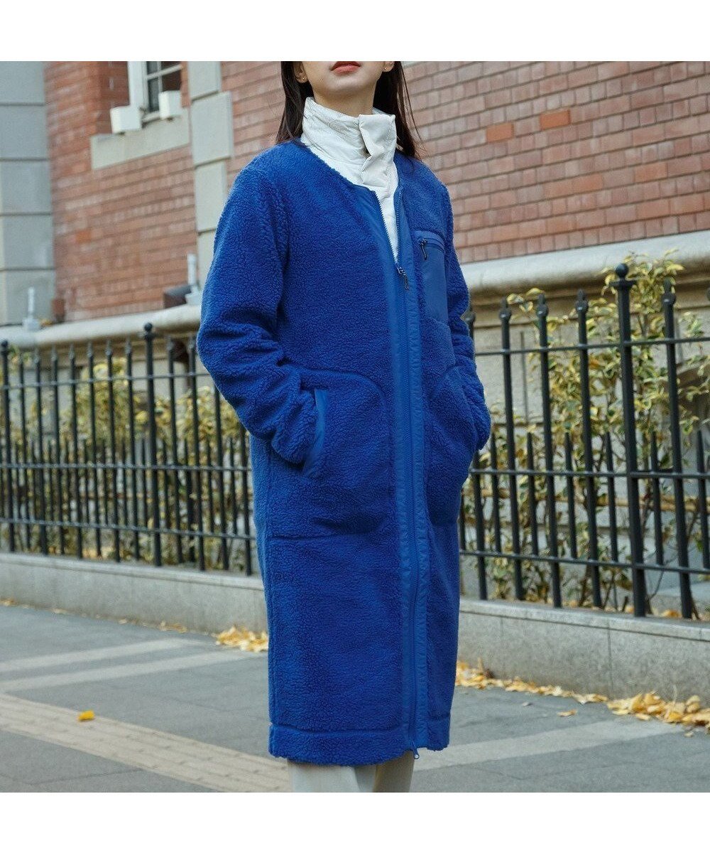 【シェアパーク/SHARE PARK】の【LADIES】ボアフリースロングカーディガン インテリア・キッズ・メンズ・レディースファッション・服の通販 founy(ファニー) ファッション Fashion レディースファッション Fashion for Women ジャケット Jacket, Outerwear タフタ Taffeta, Structured Fabric ハイネック High Neck, Mock Neck ブルゾン Blouson, Bomber Jacket ポケット Pocket, Pocket Detail A/W・秋冬 Autumn/Winter 防寒 Cold Protection, Winter-Ready ブルー|ID: prp329100004797319 ipo3291000000034807055