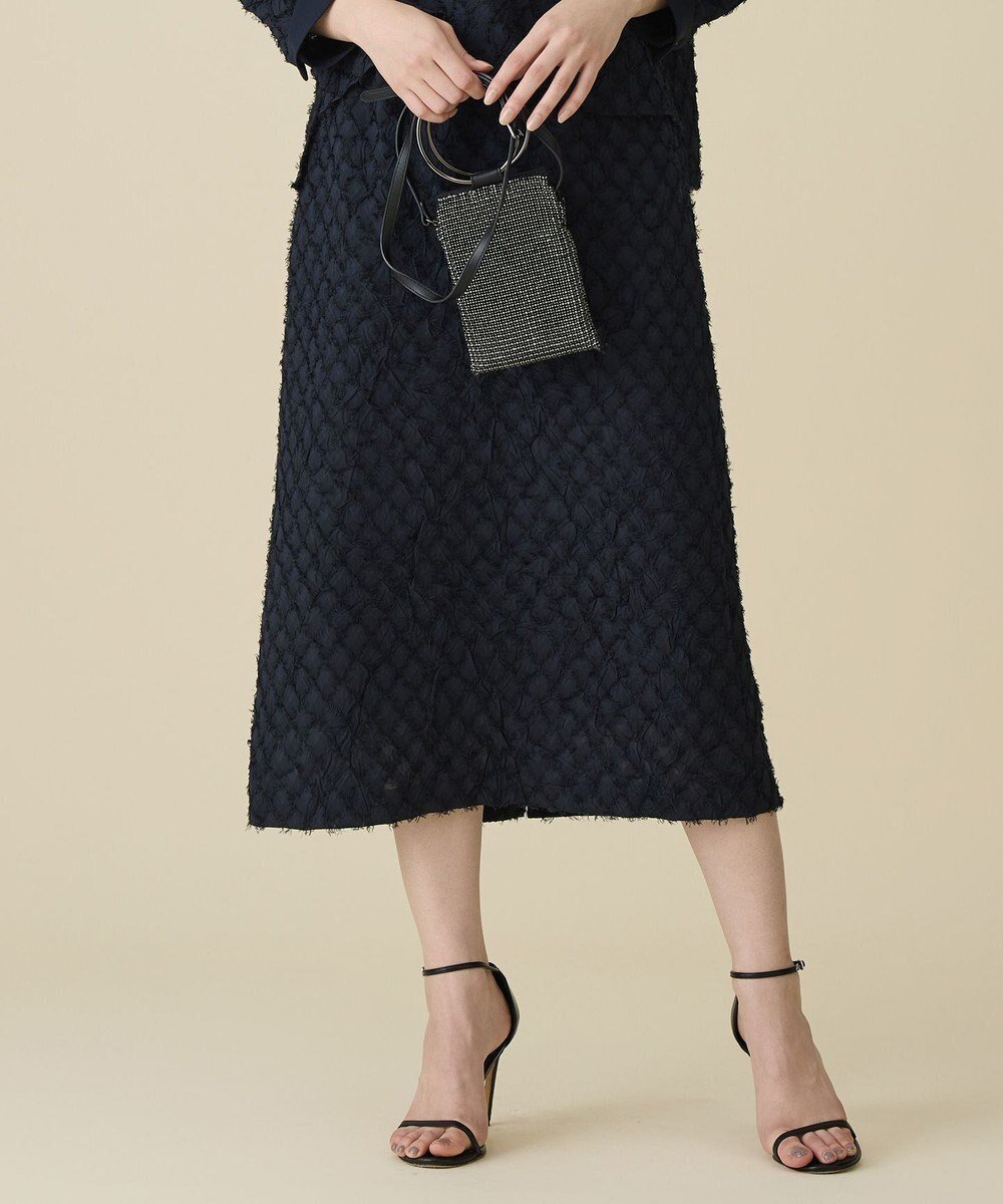 【自由区/JIYU-KU】の【セットアップ対応】ワッシャーカットジャカード スカート インテリア・キッズ・メンズ・レディースファッション・服の通販 founy(ファニー) 　ファッション　Fashion　レディースファッション　Fashion for Women　セットアップ　Matching Sets　スカート・ミニ/ミディ/マキシ　Skirts / Mini, Midi & Maxi Skirts　ジャカード／ジャガード　Jacquard, Woven Pattern　ストレート　Straight, Straight Cut　セットアップ　Set-Up, Coordinated Outfit　チュール　Tulip, Tulip Motif　夏　Summer　春　Spring　S/S・春夏　SS, Spring/Summer, Warm Season　ミッドナイト|ID: prp329100004797328 ipo3291000000034807089