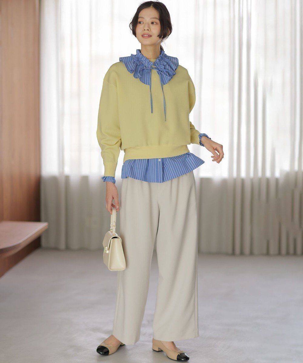 【組曲/KUMIKYOKU】のシュットクロスワイド パンツ 人気、トレンドファッション・服の通販 founy(ファニー) 　ファッション　Fashion　レディースファッション　Fashion for Women　パンツ　Pants & Trousers　春　Spring　シャンブレー　Chambray, Denim-Like Fabric　ジャケット　Jacket, Outerwear　セットアップ　Set-Up, Coordinated Outfit　フロント　Front, Front Design　ワイド　Wide, Wide Fit　S/S・春夏　SS, Spring/Summer, Warm Season　夏　Summer　 other-1|ID: prp329100004797330 ipo3291000000035005221