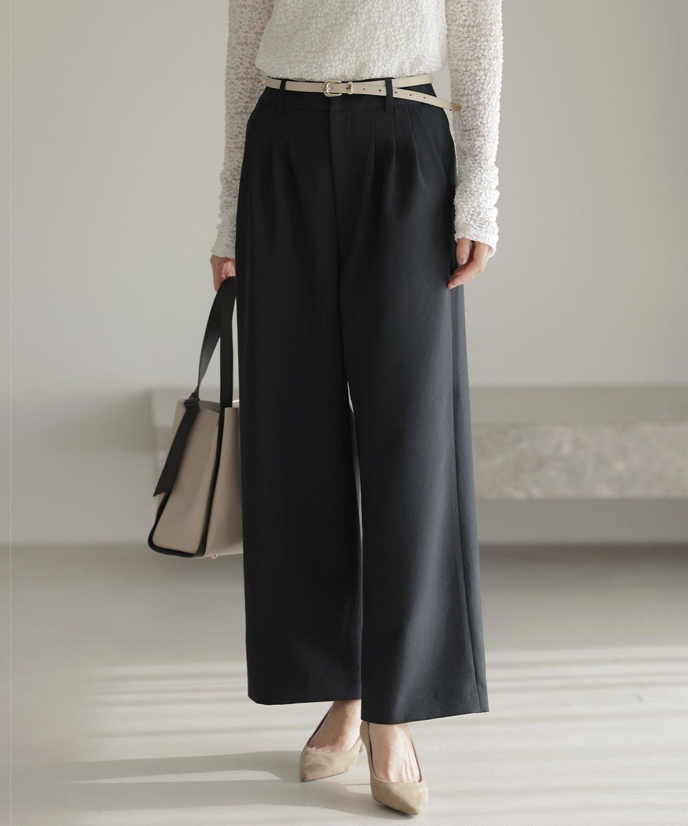 【組曲/KUMIKYOKU】のシュットクロスワイド パンツ インテリア・キッズ・メンズ・レディースファッション・服の通販 founy(ファニー) 　ファッション　Fashion　レディースファッション　Fashion for Women　パンツ　Pants & Trousers　春　Spring　シャンブレー　Chambray, Denim-Like Fabric　ジャケット　Jacket, Outerwear　セットアップ　Set-Up, Coordinated Outfit　フロント　Front, Front Design　ワイド　Wide, Wide Fit　S/S・春夏　SS, Spring/Summer, Warm Season　夏　Summer　ネイビー系|ID: prp329100004797330 ipo3291000000035005228