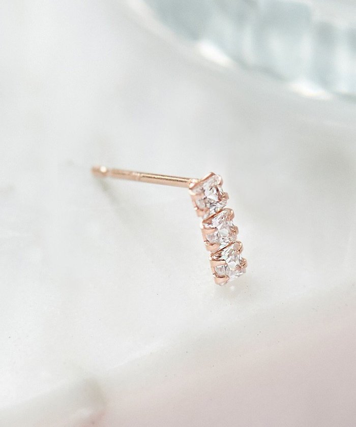【フィービィー/phoebe】の【K10】ストーンバーピアス(片耳) ローズゴールド インテリア・キッズ・メンズ・レディースファッション・服の通販 founy(ファニー) https://founy.com/ ファッション Fashion レディースファッション Fashion for Women おすすめ Recommended / Our Picks アクセサリー Fashion Accessories ローズ Rose, Rose Motif 片耳 One-Ear, Single Earring |ID: prp329100004797347 ipo3291000000034807141