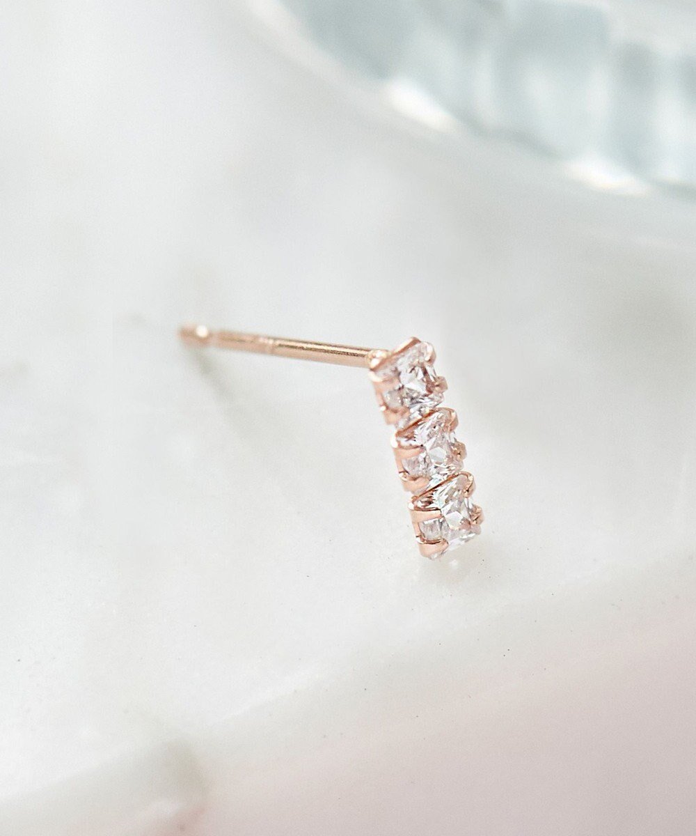 【フィービィー/phoebe】の【K10】ストーンバーピアス(片耳) ローズゴールド インテリア・キッズ・メンズ・レディースファッション・服の通販 founy(ファニー) 　ファッション　Fashion　レディースファッション　Fashion for Women　おすすめ　Recommended / Our Picks　アクセサリー　Fashion Accessories　ローズ　Rose, Rose Motif　片耳　One-Ear, Single Earring　ローズゴールド|ID: prp329100004797347 ipo3291000000034807142