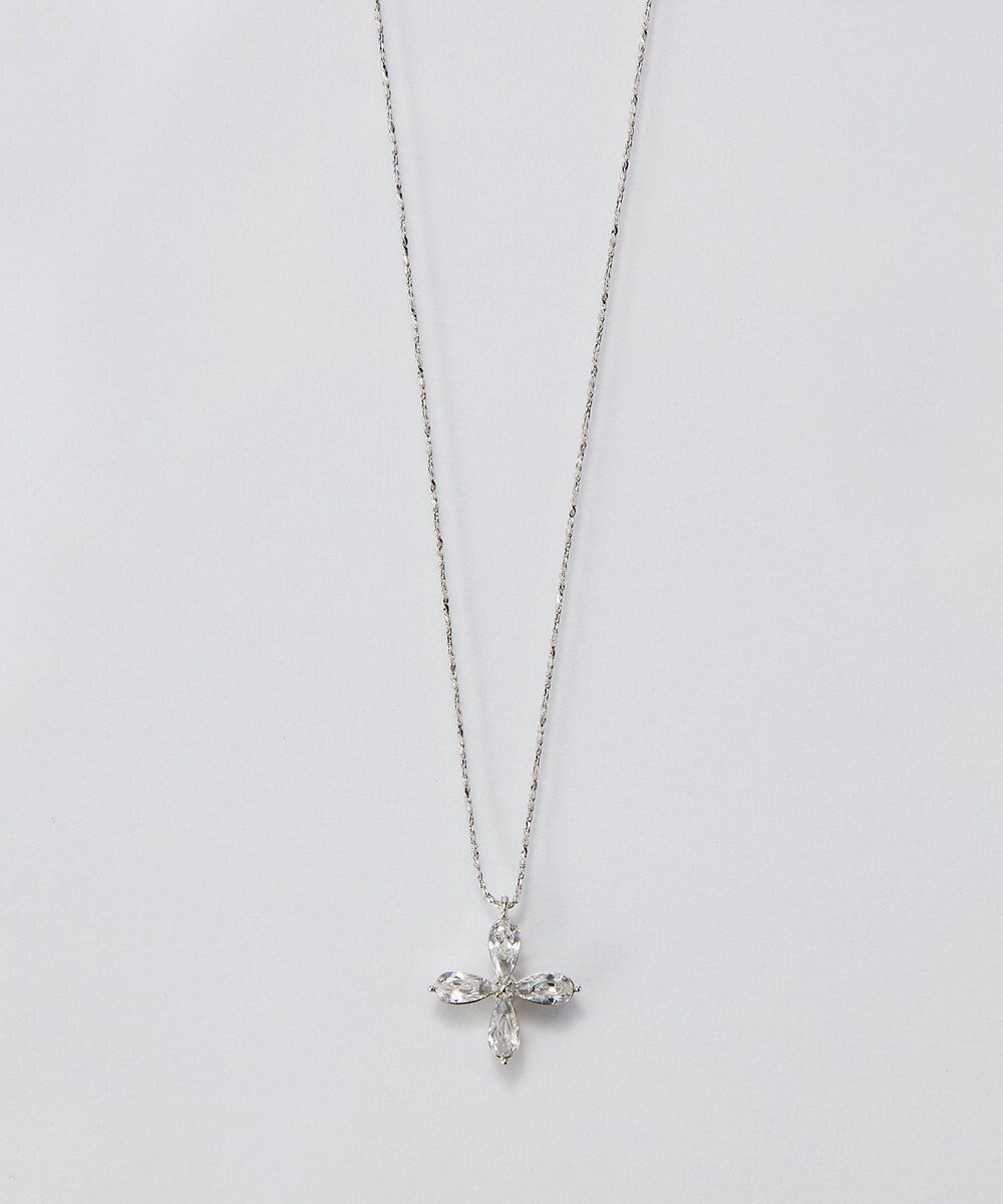 【フィービィー/phoebe】の【金属アレルギー対応】フォーペタルズビジューネックレス/ニッケルフリー シルバー インテリア・キッズ・メンズ・レディースファッション・服の通販 founy(ファニー) ファッション Fashion レディースファッション Fashion for Women ジュエリー Jewelry ネックレス Necklaces & Pendants アクセサリー Fashion Accessories オケージョン Occasion Wear シルバー Silver, Metallic Silver ネックレス Necklace, Pendant Necklace ビジュー Bijou, Jewel-like Accent モチーフ Motif, Design Theme エレガント 上品 Elegant シルバー|ID: prp329100004797349 ipo3291000000034807147