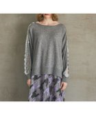 【グレース コンチネンタル/GRACE CONTINENTAL】のレーススリーブトップ グレー|ID: prp329100004797378 ipo3291000000034807289