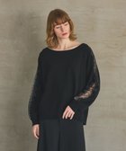 【グレース コンチネンタル/GRACE CONTINENTAL】のレーススリーブトップ ブラック|ID: prp329100004797378 ipo3291000000034807290