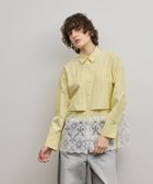 【グレース コンチネンタル/GRACE CONTINENTAL】のレースティアードシャツ イエロー|ID: prp329100004797380 ipo3291000000034807299