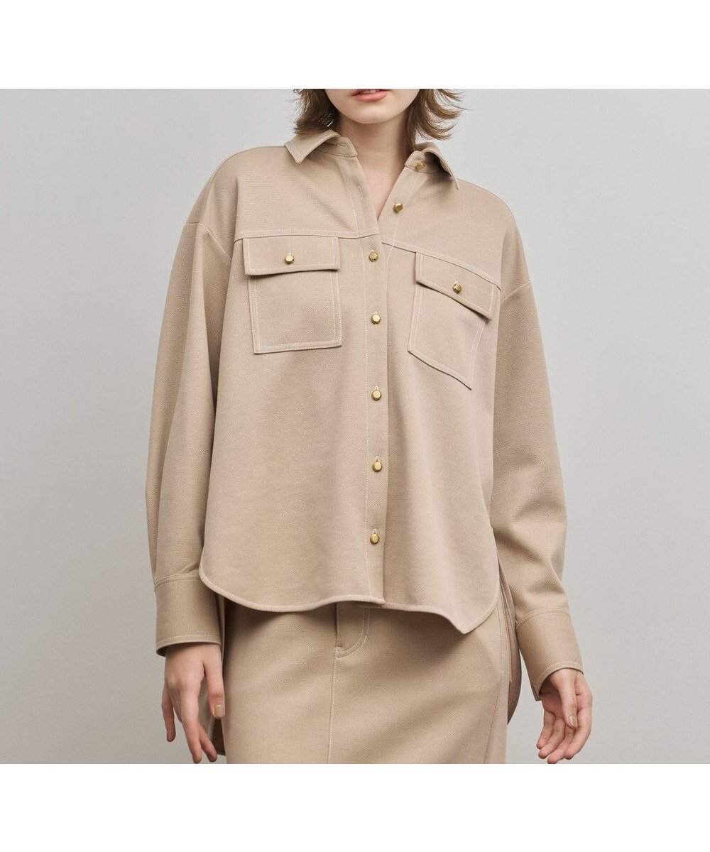 【グレース コンチネンタル/GRACE CONTINENTAL】のジャージビッグシャツ 人気、トレンドファッション・服の通販 founy(ファニー) ファッション Fashion レディースファッション Fashion for Women トップス・カットソー Cut & Sew Tops シャツ・ブラウス・オフィスカジュアル Elegant Blouses & Button-Ups おすすめ Recommended / Our Picks セットアップ Set-Up, Coordinated Outfit A/W・秋冬 Autumn/Winter other-1|ID: prp329100004797382 ipo3291000000034807303