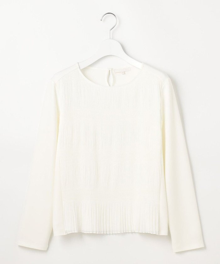 【自由区/JIYU-KU】のプリーツコンビジャージ ブラウス インテリア・キッズ・メンズ・レディースファッション・服の通販 founy(ファニー) https://founy.com/ ファッション Fashion レディースファッション Fashion for Women トップス・カットソー Cut & Sew Tops シャツ・ブラウス・オフィスカジュアル Elegant Blouses & Button-Ups ロングTシャツ・Tシャツ Longline T-Shirts & Tees カットソー・ベーシックTシャツ Cut-and-Sewn Tops / Stretch Tees & Basics カットソー Cut and Sewn Top ジャケット Jacket, Outerwear ジョーゼット Georgette, Semi-Sheer Fabric ストレッチ Stretch, Stretchy Fabric フロント Front, Front Design プリーツ Pleats, Pleated リラックス Relax, Relaxed Fit エレガント 上品 Elegant 夏 Summer 春 Spring S/S・春夏 SS, Spring/Summer, Warm Season |ID: prp329100004797387 ipo3291000000034807320