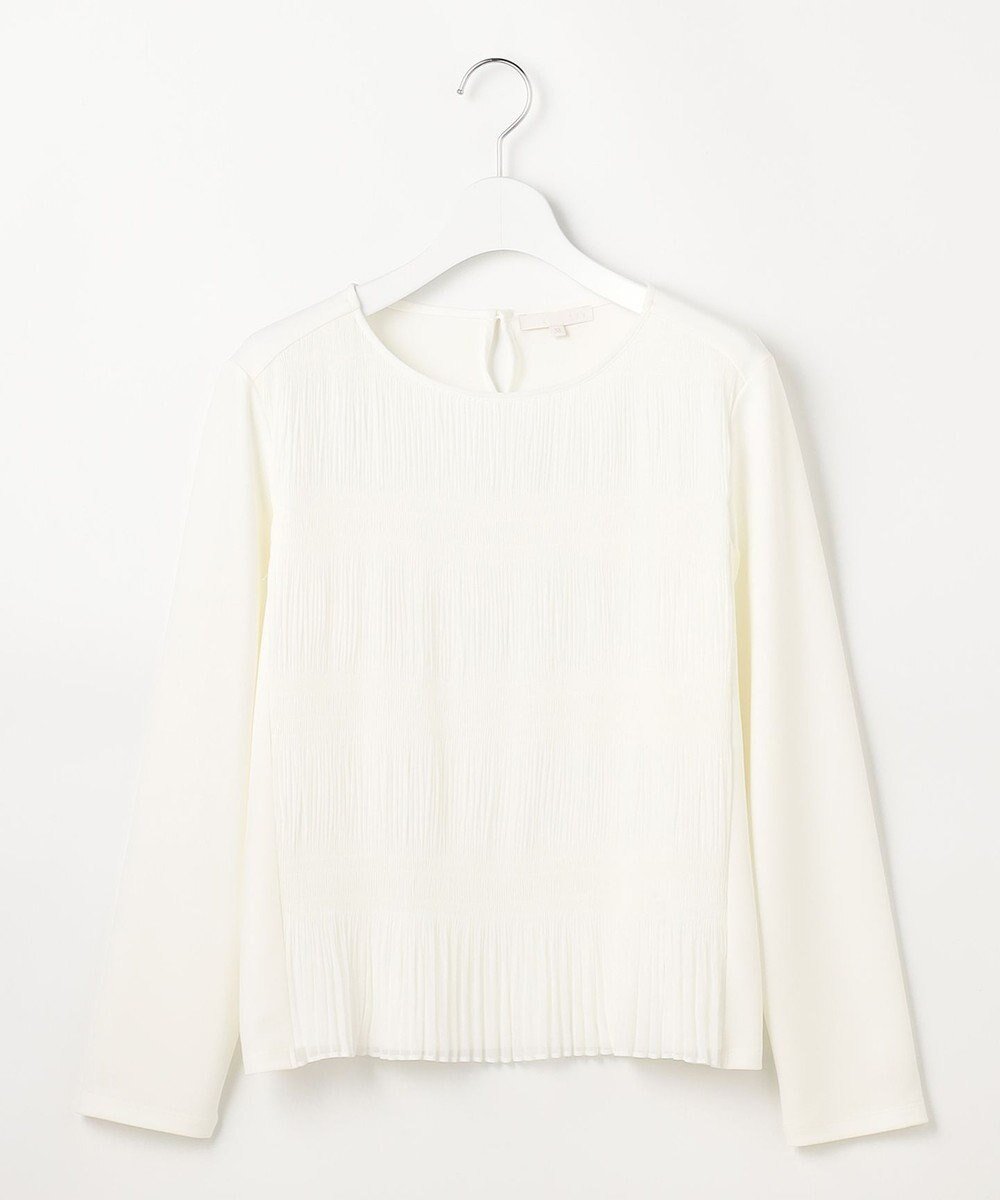 【自由区/JIYU-KU】のプリーツコンビジャージ ブラウス 人気、トレンドファッション・服の通販 founy(ファニー) ファッション Fashion レディースファッション Fashion for Women トップス・カットソー Cut & Sew Tops シャツ・ブラウス・オフィスカジュアル Elegant Blouses & Button-Ups ロングTシャツ・Tシャツ Longline T-Shirts & Tees カットソー・ベーシックTシャツ Cut-and-Sewn Tops / Stretch Tees & Basics カットソー Cut and Sewn Top ジャケット Jacket, Outerwear ジョーゼット Georgette, Semi-Sheer Fabric ストレッチ Stretch, Stretchy Fabric フロント Front, Front Design プリーツ Pleats, Pleated リラックス Relax, Relaxed Fit エレガント 上品 Elegant 夏 Summer 春 Spring S/S・春夏 SS, Spring/Summer, Warm Season other-1|ID: prp329100004797387 ipo3291000000034807320