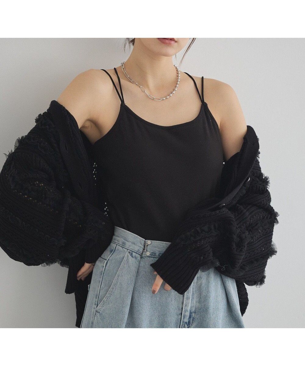 【アースミュージックアンドエコロジー/earth music&ecology】のクロスストラップカップ付キャミソール 人気、トレンドファッション・服の通販 founy(ファニー) 　ファッション　Fashion　レディースファッション　Fashion for Women　トップス・カットソー　Cut & Sew Tops　キャミソール&ノースリーブ　Camisoles & Sleeveless Tops　おすすめ　Recommended / Our Picks　インナー　Innerwear　キャミソール　Camisole, Spaghetti Strap Top　シンプル　Simple, Minimal　タンク　Tank Top, Sleeveless Top　ダブル　Double, Double-Breasted　フィット　Fit, Slim Fit　ポケット　Pocket, Pocket Detail　ロング　Long, Long-Length　A/W・秋冬　Autumn/Winter　 other-1|ID: prp329100004797391 ipo3291000000034807334