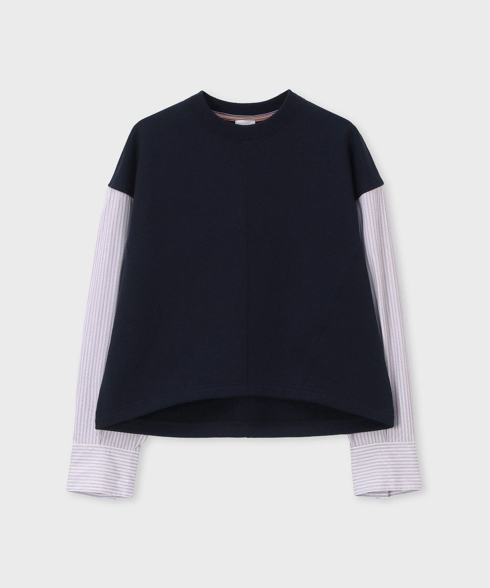 【ポール スミス/Paul Smith】のドッキング スウェットシャツ インテリア・キッズ・メンズ・レディースファッション・服の通販 founy(ファニー) ファッション Fashion レディースファッション Fashion for Women トップス・カットソー Cut & Sew Tops シャツ・ブラウス・オフィスカジュアル Elegant Blouses & Button-Ups レディースパーカー・カジュアルフーディー Casual Hoodies & Sweatshirts スウェット・クルーネックトップス Sweatshirts & Crewnecks / Relaxed Fit Sweat Tops おすすめ Recommended / Our Picks ショルダー Shoulder, Shoulder Strap スウェット / スエット Sweatshirt, Sweatwear ストライプ Stripe, Striped Pattern トレンド Trend, Trending Now ドッキング Docking, Mixed Material ドロップ Drop Shoulder, Dropped Style リラックス Relax, Relaxed Fit 夏 Summer S/S・春夏 SS, Spring/Summer, Warm Season A/W・秋冬 Autumn/Winter ネイビー|ID: prp329100004797425 ipo3291000000034807449