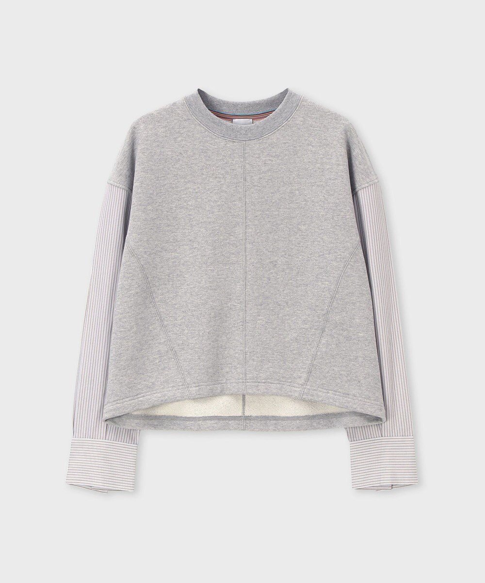 【ポール スミス/Paul Smith】のドッキング スウェットシャツ インテリア・キッズ・メンズ・レディースファッション・服の通販 founy(ファニー) ファッション Fashion レディースファッション Fashion for Women トップス・カットソー Cut & Sew Tops シャツ・ブラウス・オフィスカジュアル Elegant Blouses & Button-Ups レディースパーカー・カジュアルフーディー Casual Hoodies & Sweatshirts スウェット・クルーネックトップス Sweatshirts & Crewnecks / Relaxed Fit Sweat Tops おすすめ Recommended / Our Picks ショルダー Shoulder, Shoulder Strap スウェット / スエット Sweatshirt, Sweatwear ストライプ Stripe, Striped Pattern トレンド Trend, Trending Now ドッキング Docking, Mixed Material ドロップ Drop Shoulder, Dropped Style リラックス Relax, Relaxed Fit 夏 Summer S/S・春夏 SS, Spring/Summer, Warm Season A/W・秋冬 Autumn/Winter グレー|ID: prp329100004797425 ipo3291000000034807451