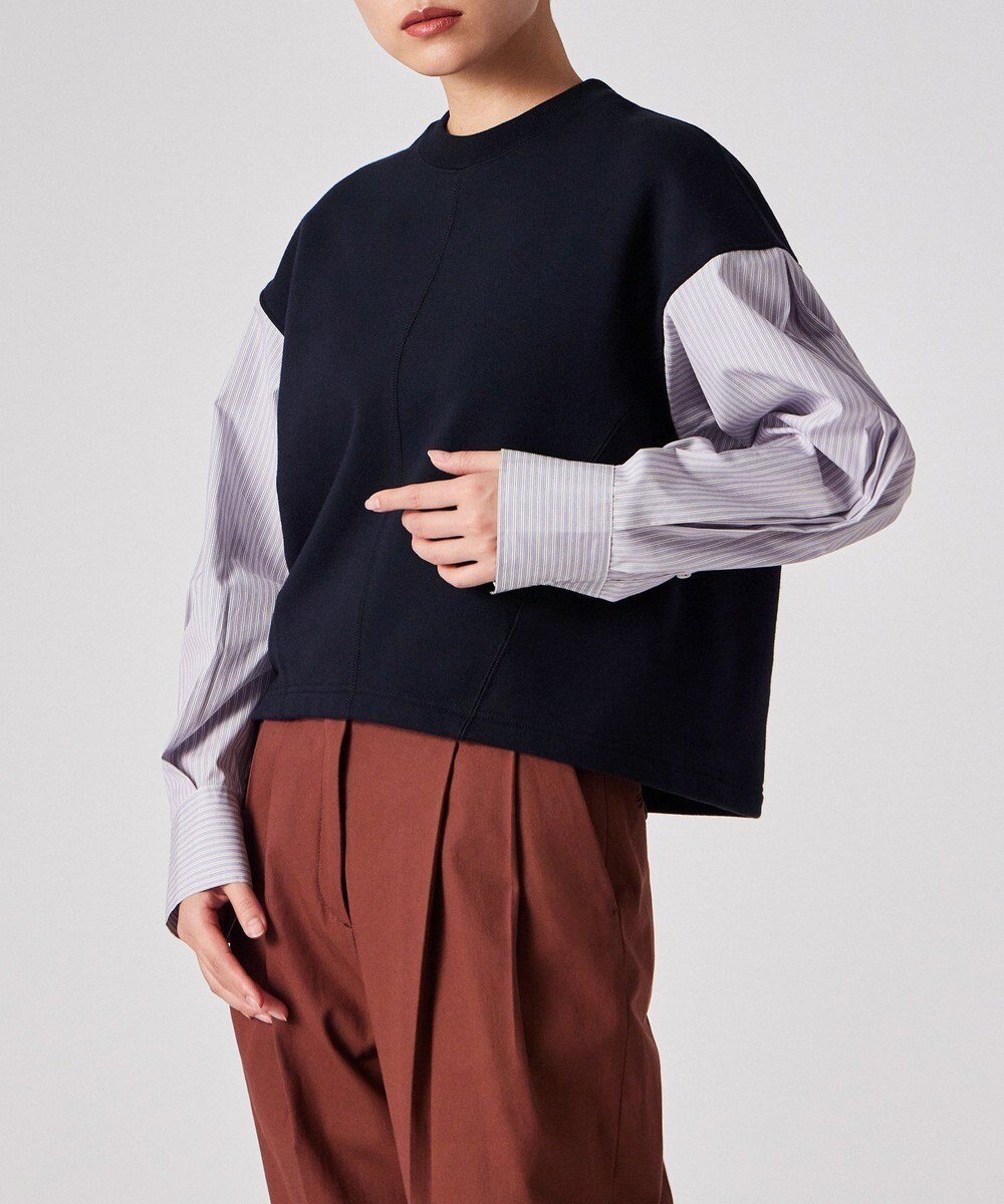 【ポール スミス/Paul Smith】のドッキング スウェットシャツ 人気、トレンドファッション・服の通販 founy(ファニー) 　ファッション　Fashion　レディースファッション　Fashion for Women　トップス・カットソー　Cut & Sew Tops　シャツ・ブラウス・オフィスカジュアル　Elegant Blouses & Button-Ups　レディースパーカー・カジュアルフーディー　Casual Hoodies & Sweatshirts　スウェット・クルーネックトップス　Sweatshirts & Crewnecks / Relaxed Fit Sweat Tops　おすすめ　Recommended / Our Picks　ショルダー　Shoulder, Shoulder Strap　スウェット / スエット　Sweatshirt, Sweatwear　ストライプ　Stripe, Striped Pattern　トレンド　Trend, Trending Now　ドッキング　Docking, Mixed Material　ドロップ　Drop Shoulder, Dropped Style　リラックス　Relax, Relaxed Fit　夏　Summer　S/S・春夏　SS, Spring/Summer, Warm Season　A/W・秋冬　Autumn/Winter　 other-1|ID: prp329100004797425 ipo3291000000034981611