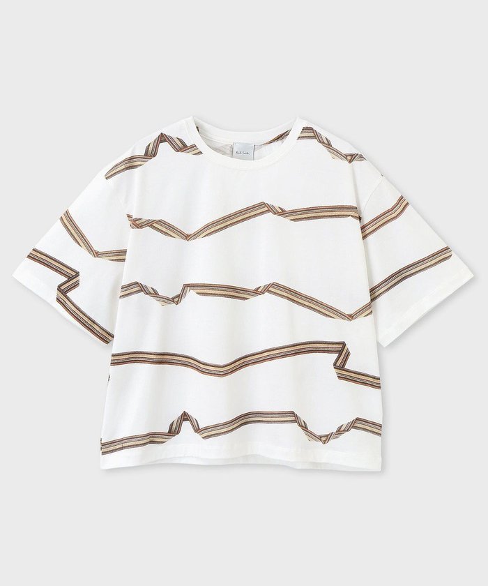 【ポール スミス/Paul Smith】のSignature Stripe リボン 半袖Tシャツ インテリア・キッズ・メンズ・レディースファッション・服の通販 founy(ファニー) https://founy.com/ ファッション Fashion レディースファッション Fashion for Women トップス・カットソー Cut & Sew Tops シャツ・ブラウス・オフィスカジュアル Elegant Blouses & Button-Ups ロングTシャツ・Tシャツ Longline T-Shirts & Tees カットソー・ベーシックTシャツ Cut-and-Sewn Tops / Stretch Tees & Basics おすすめ Recommended / Our Picks インナー Innerwear カットソー Cut and Sewn Top カーディガン Cardigan, Knitwear シンプル Simple, Minimal ジャケット Jacket, Outerwear スラックス Slacks, Dress Pants デニム Denim, Jeans Material プリント Print, Printed Pattern リボン Ribbon, Bow 半袖 Short Sleeve, Half Sleeve 夏 Summer 定番 Standard, Basic Item S/S・春夏 SS, Spring/Summer, Warm Season A/W・秋冬 Autumn/Winter |ID: prp329100004797429 ipo3291000000034807468