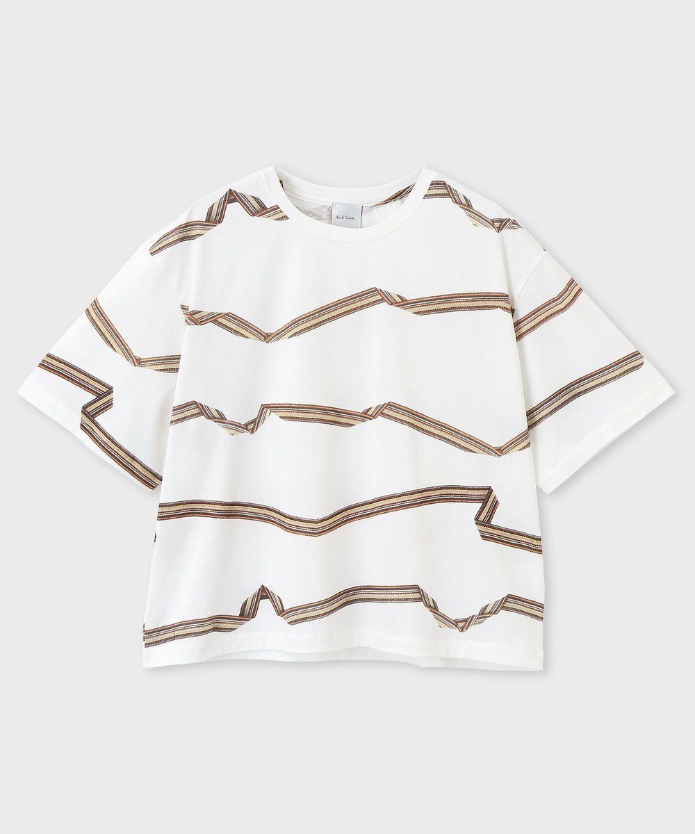 【ポール スミス/Paul Smith】のSignature Stripe リボン 半袖Tシャツ 人気、トレンドファッション・服の通販 founy(ファニー) ファッション Fashion レディースファッション Fashion for Women トップス・カットソー Cut & Sew Tops シャツ・ブラウス・オフィスカジュアル Elegant Blouses & Button-Ups ロングTシャツ・Tシャツ Longline T-Shirts & Tees カットソー・ベーシックTシャツ Cut-and-Sewn Tops / Stretch Tees & Basics おすすめ Recommended / Our Picks インナー Innerwear カットソー Cut and Sewn Top カーディガン Cardigan, Knitwear シンプル Simple, Minimal ジャケット Jacket, Outerwear スラックス Slacks, Dress Pants デニム Denim, Jeans Material プリント Print, Printed Pattern リボン Ribbon, Bow 半袖 Short Sleeve, Half Sleeve 夏 Summer 定番 Standard, Basic Item S/S・春夏 SS, Spring/Summer, Warm Season A/W・秋冬 Autumn/Winter other-1|ID: prp329100004797429 ipo3291000000034807468