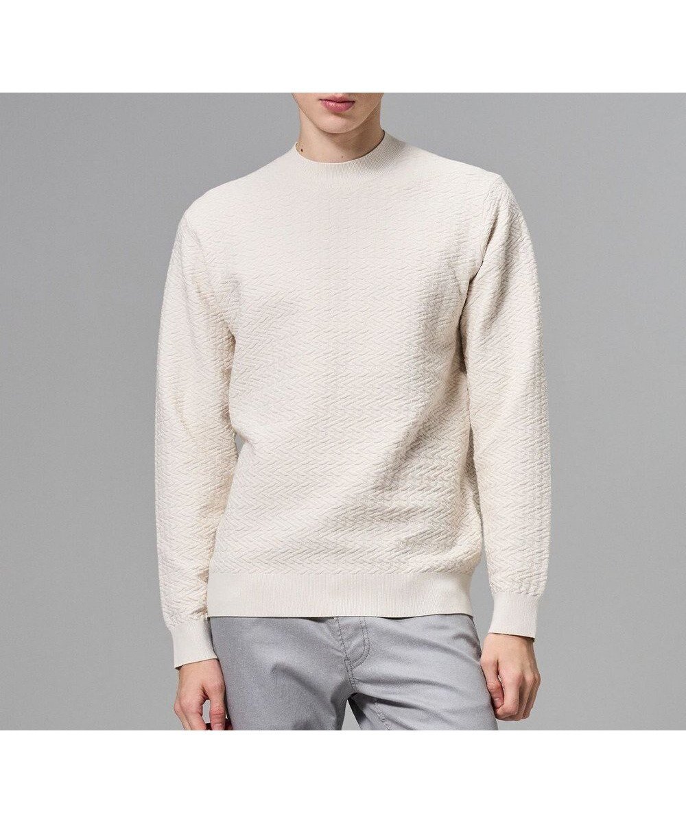 【ジョゼフ オム/JOSEPH HOMME / MEN】の新柄【イージーケア】 ヴィスコースリンクス モックネックニット 人気、トレンドファッション・服の通販 founy(ファニー) ファッション Fashion メンズファッション Fashion for Men トップス・カットソー Cut & Sew Tops ニット・セーター / 定番トップス Knit Tops & Sweaters シンプル Simple, Minimal セーター Sweater, Knitwear フィット Fit, Slim Fit ボーダー Border, Stripe レギュラー Regular, Standard Fit ロング Long, Long-Length 夏 Summer 春 Spring S/S・春夏 SS, Spring/Summer, Warm Season other-1|ID: prp329100004798637 ipo3291000000034817093