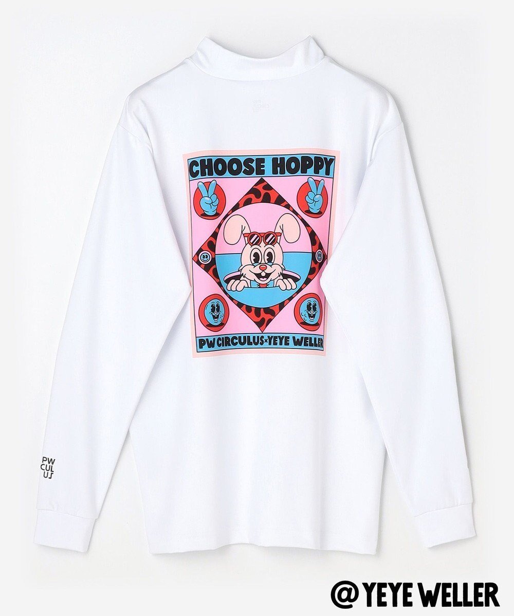 【ピーダブリュサーキュラス/PW CIRCULUS】の【UNISEX】【コラボアイテム】Yeyeコラボ ロングスリーブモックネックT ゴルフ インテリア・キッズ・メンズ・レディースファッション・服の通販 founy(ファニー) ファッション Fashion レディースファッション Fashion for Women トップス・カットソー Cut & Sew Tops シャツ・ブラウス・オフィスカジュアル Elegant Blouses & Button-Ups ロングTシャツ・Tシャツ Longline T-Shirts & Tees カットソー・ベーシックTシャツ Cut-and-Sewn Tops / Stretch Tees & Basics カットソー Cut and Sewn Top カラフル Colorful Design キャラクター Character, Licensed Characters グラフィック Graphic, Graphic Design コラボ Collaboration, Collab ユニセックス Unisex, Genderless A/W・秋冬 Autumn/Winter ゴルフ Golf ホワイト系1|ID: prp329100004798647 ipo3291000000034817120