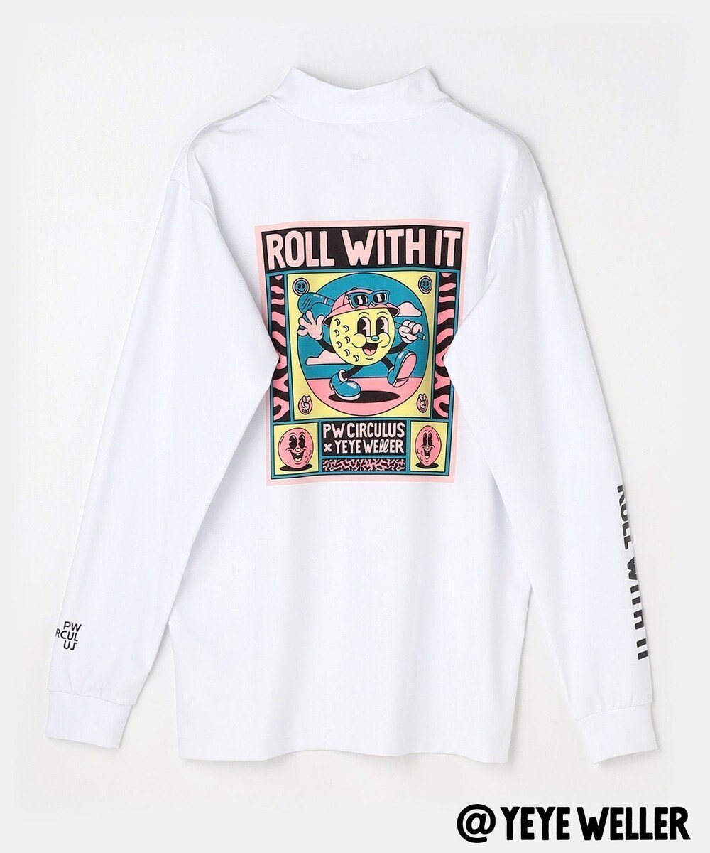 【ピーダブリュサーキュラス/PW CIRCULUS】の【UNISEX】【コラボアイテム】Yeyeコラボ ロングスリーブモックネックT ゴルフ インテリア・キッズ・メンズ・レディースファッション・服の通販 founy(ファニー) ファッション Fashion レディースファッション Fashion for Women トップス・カットソー Cut & Sew Tops シャツ・ブラウス・オフィスカジュアル Elegant Blouses & Button-Ups ロングTシャツ・Tシャツ Longline T-Shirts & Tees カットソー・ベーシックTシャツ Cut-and-Sewn Tops / Stretch Tees & Basics カットソー Cut and Sewn Top カラフル Colorful Design キャラクター Character, Licensed Characters グラフィック Graphic, Graphic Design コラボ Collaboration, Collab ユニセックス Unisex, Genderless A/W・秋冬 Autumn/Winter ゴルフ Golf ホワイト系3|ID: prp329100004798647 ipo3291000000034817122