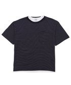 【ウィゴー/WEGO / MEN】のマイクロボーダーワッフルフェイクT ネイビー|ID: prp329100004798649 ipo3291000000034817136