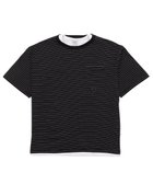 【ウィゴー/WEGO / MEN】のマイクロボーダーワッフルフェイクT ブラック|ID: prp329100004798649 ipo3291000000034817138