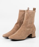【ボントレ/BONTRE】の【UNISA/ウニサ】ショートヒールストレッチブーツ ベージュ|ID: prp329100004798650 ipo3291000000034817149