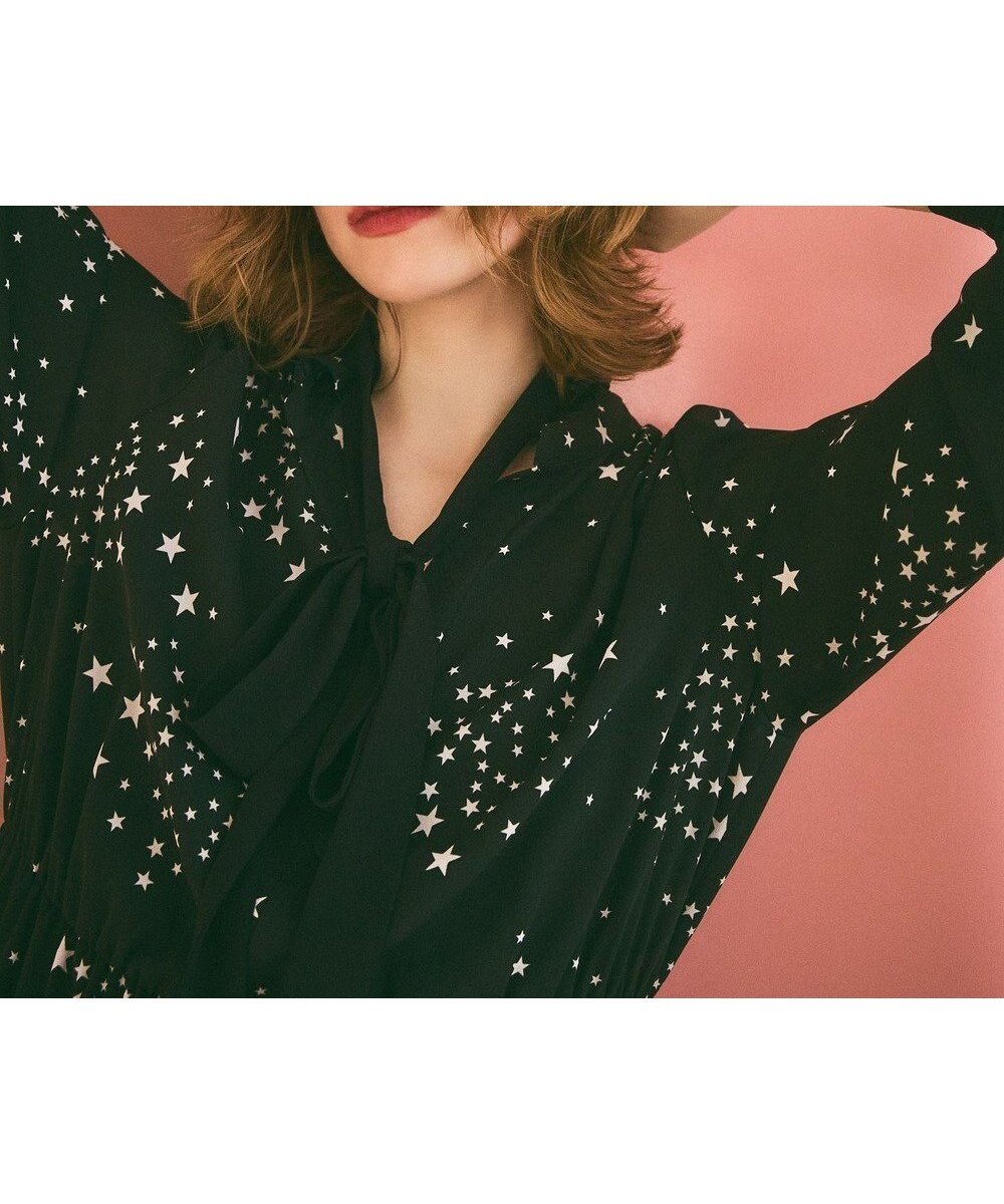 【グレース コンチネンタル/GRACE CONTINENTAL】のエトワールドレープドレス インテリア・キッズ・メンズ・レディースファッション・服の通販 founy(ファニー) ファッション Fashion レディースファッション Fashion for Women ワンピース Dresses フォーマル・パーティードレス・結婚式用ドレス Elegant & Casual Dresses ヴィンテージ Vintage Style ジョーゼット Georgette, Semi-Sheer Fabric プリント Print, Printed Pattern ボウタイ Bow Tie, Neck Bow A/W・秋冬 Autumn/Winter ホリデーシーズン Holiday Season ブラック|ID: prp329100004798651 ipo3291000000034817152