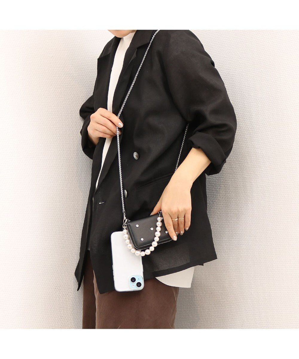 【アンビリオン/UNBILLION】のVERYコラボ ペルケ perche / 牛革パールハンドルジャバラウォレット インテリア・キッズ・メンズ・レディースファッション・服の通販 founy(ファニー) 　ファッション　Fashion　レディースファッション　Fashion for Women　ウォレット　Wallet　コラボ　Collaboration, Collab　コンパクト　Compact, Small Size　ショルダー　Shoulder, Shoulder Strap　雑誌　Magazine, Fashion Magazine　チェーン　Chain, Chain Strap　パール　Pearl, Pearl Accent　ビジュー　Bijou, Jewel-like Accent　ボックス　Boxy, Box Shape　ポケット　Pocket, Pocket Detail　別注　Limited Edition, Custom Order　ラップ　Wrap, Wrap Design　おすすめ　Recommended / Our Picks　エレガント 上品　Elegant　結婚式　Wedding　ブラック|ID: prp329100004798681 ipo3291000000034817260